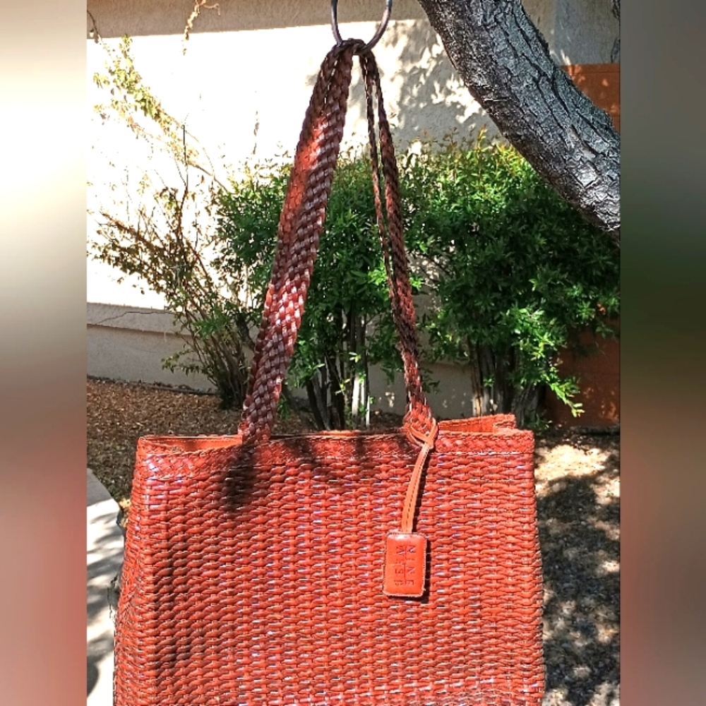 Large Nine West leather tote